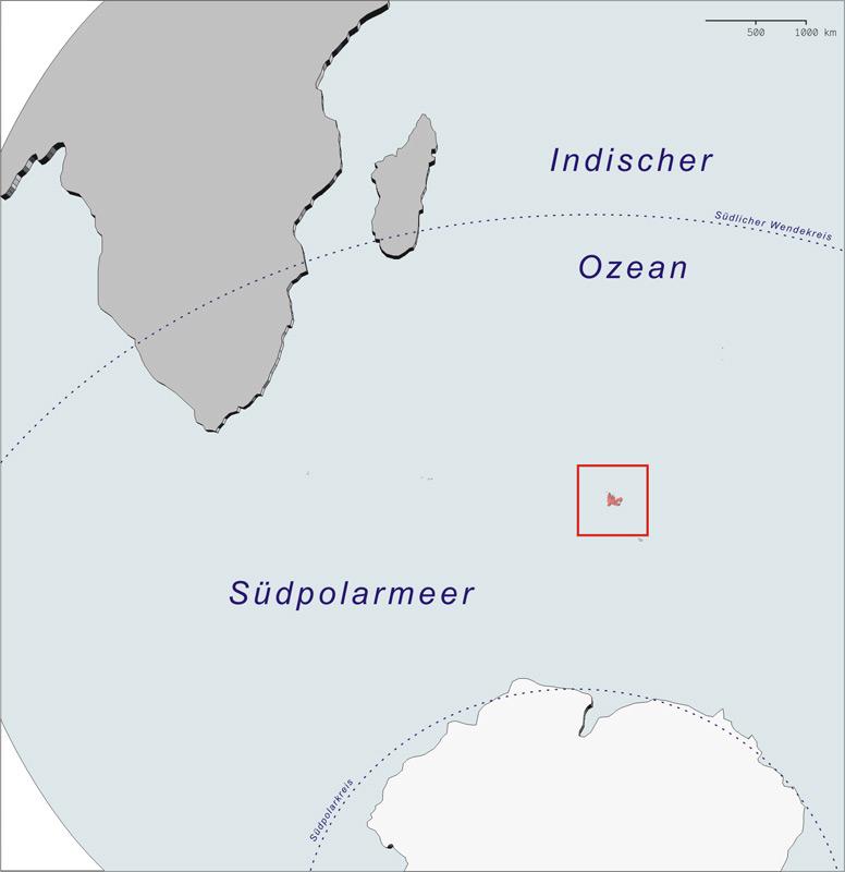 Die Inselgruppe der Kerguelen sind nach ihrem Entdecker, dem französischen Admiral de Kerguelen de Trémarec. Sie gehören zu den ältesten Inselgruppen der Welt mit rund 40 Millionen Jahren.