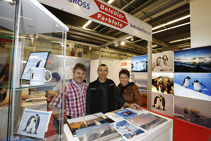 Am Stand von Belcolor konnte man die an der Ausstellung gezeigten Bilder als Poster ausdrucken lassen ...